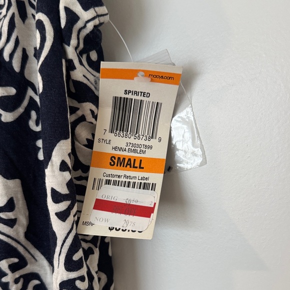 INC International Concepts Black and Cream Tank Top - Picture 3 of 4